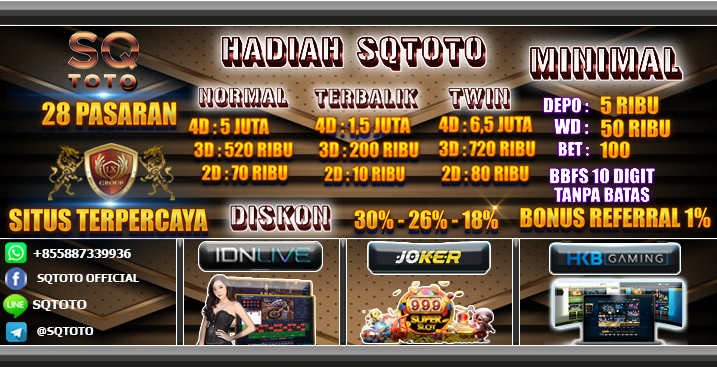 Togel Diskon 4D 70 Bet 100
, Link Alternatif Sqtoto Sqtoto Adalah Situs Togel Terpercaya By Sutrisanti Medium