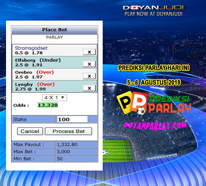 “Prediksi Parlay Hari Ini 56 Agustus 2019" doyan parlay