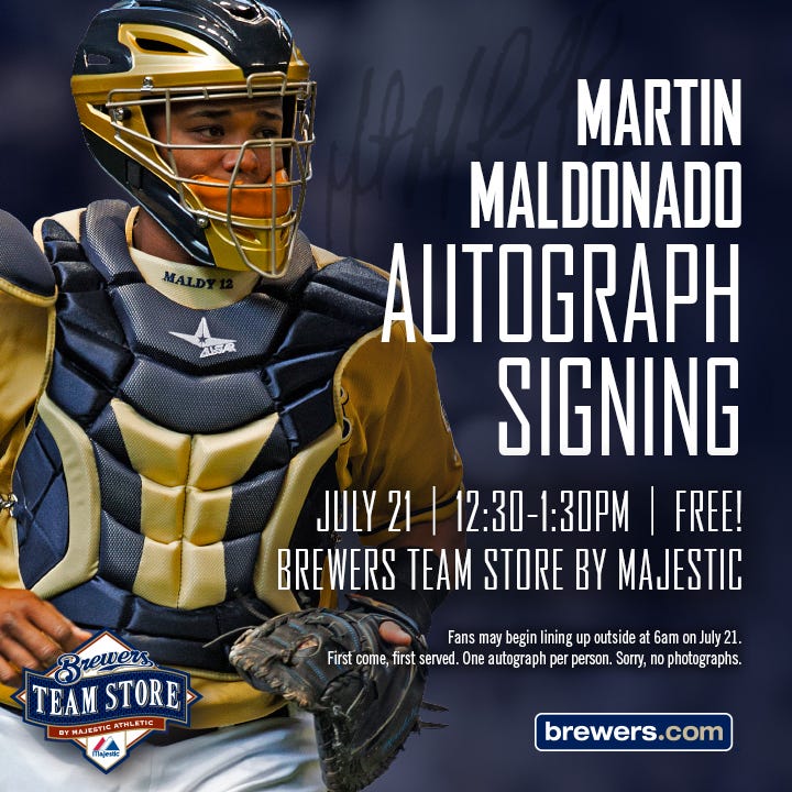Autograph Signing at the Brewers Team Store by Majestic Tuesday by