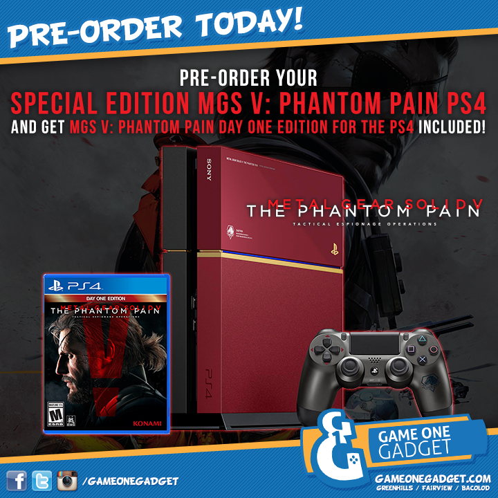 Limited Edition Metal Gear Solid V Phantom Pain PlayStation® 4 Bundle now  accepting RESERVATION at Game One Gadget Store | by Skate Shoes PH | Medium