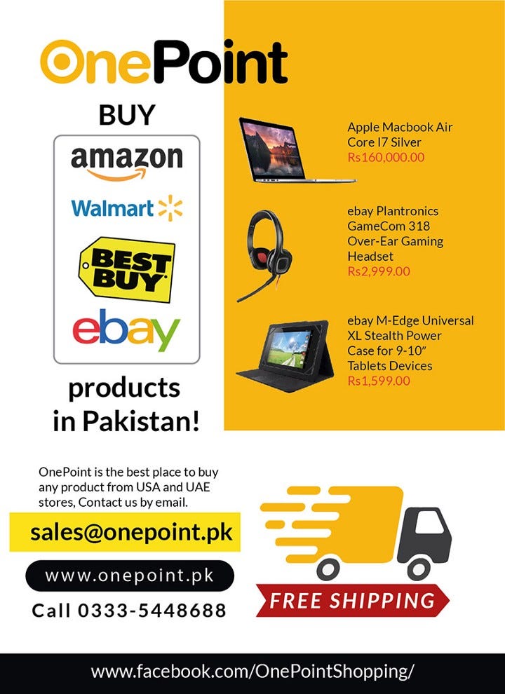 Amazon Walmart And Ebay Online Shopping Is Exclusively Open In Pakistan By Onepoint Pk Medium