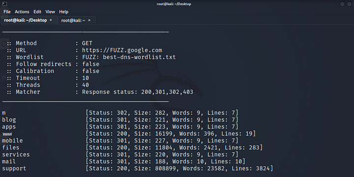 Active Subdomain Enumeration Using FFUF