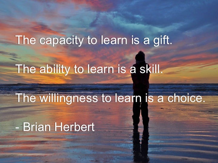 The Learner’s Journey. I love this quote. If the essence