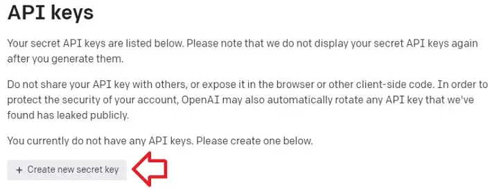 API Key na open api