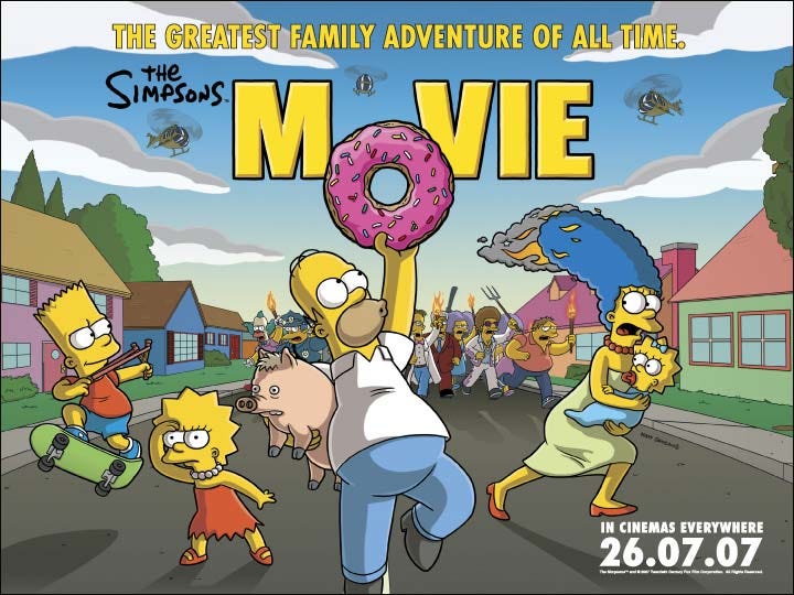 The Simpsons Movie 2007 Often Being Showed On Regular Tv The