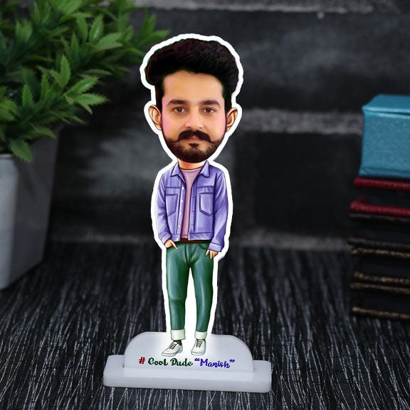 cool dude caricature gift