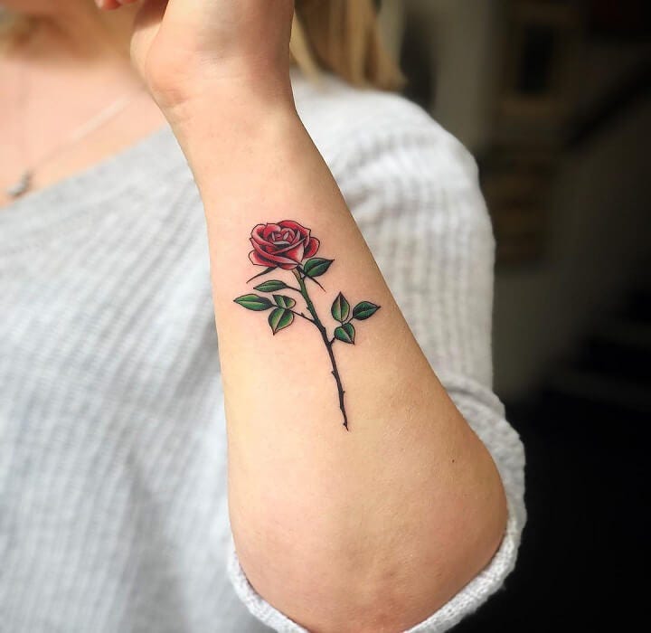 Rose tattoo. If you want to rose tattoo you can… | by Small Tattoo Idea |  Medium