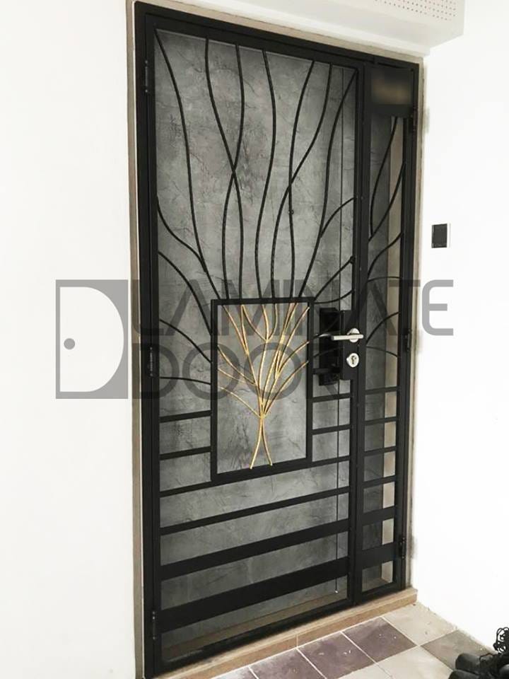 HDB Metal Gate In Door Factory Price Laminate Door Pte Ltd by