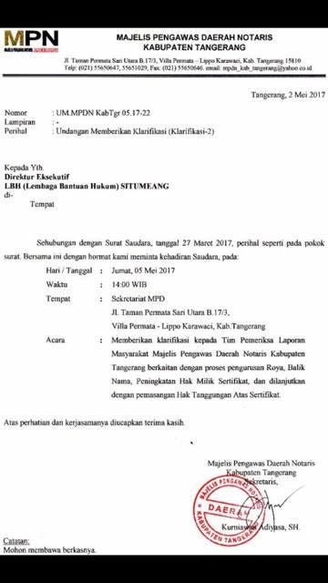 Lbh Situmeang Mpd Notaris Kabupaten Tangerang Harus Optimal