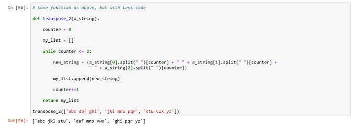 Python Workout — Transposing a list of strings | by Eric van Rees | Sep ...