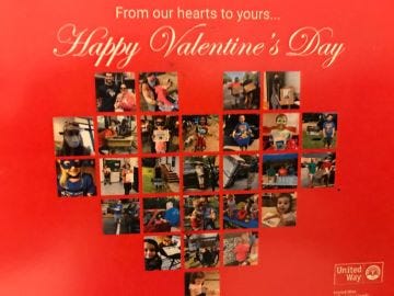A Valentine’s Day card from the United Way