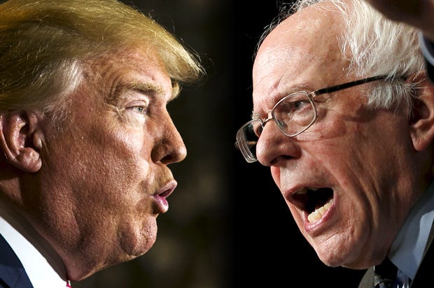 Image result for trump on sanders