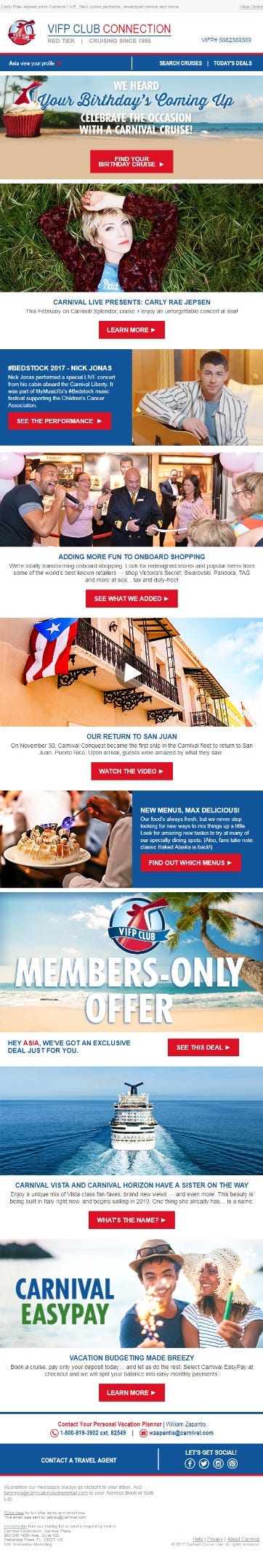 How Carnival Cruise Line Uses Their Data to Optimize Email | by Cate ...