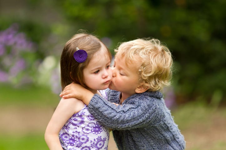 Kissing Before Kindergarten. My first kiss was in the spring of my… | by  Amy Von Blickhahn | The Memoirist | Medium