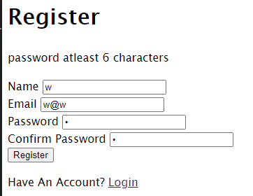 Notice that we have now displayed the error message
