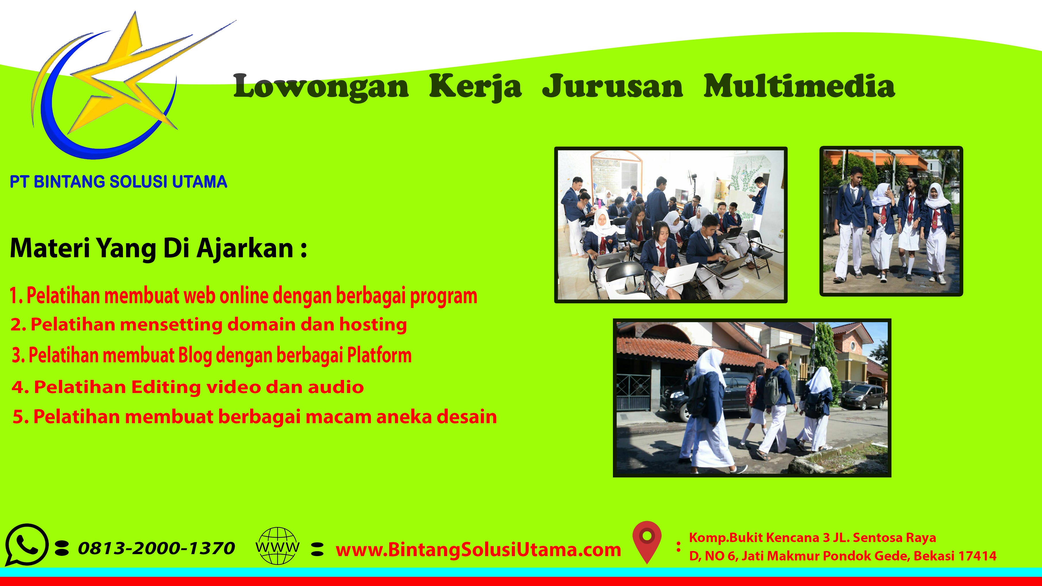 Mau Tau Seputar Info Lowongan Kerja Jurusan Multimedia