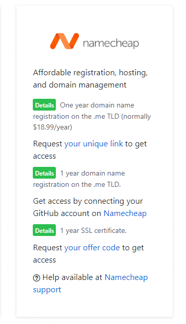 Featured image of post Namecheap Student Offer / Get linux vm i&#039;d recommend using namecheap to buy the domain, and then point the.