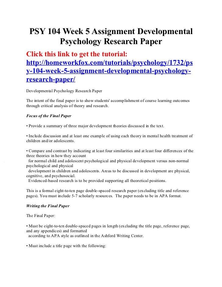 psychology topics for a research paper