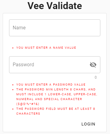 Veevalidate Validating A Login Form Using A Custom By Clive Sargeant Medium Veevalidate Validating A Login Form Using A Custom By Clive Sargeant Medium