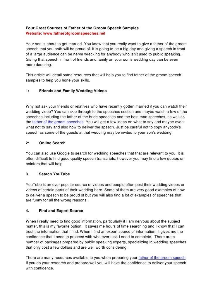 how to write a groom speech