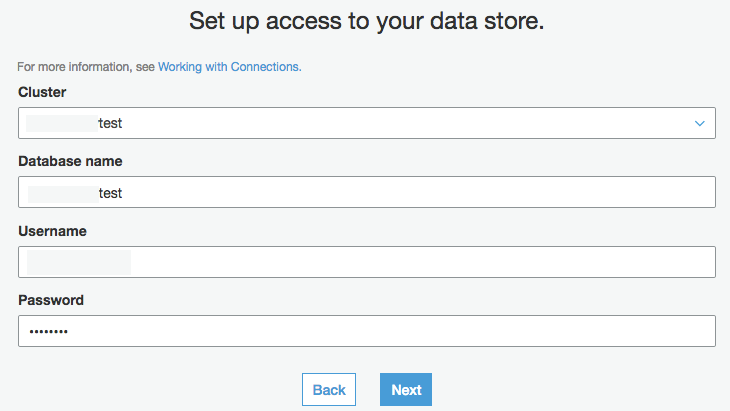 AWS Glue Connection setup