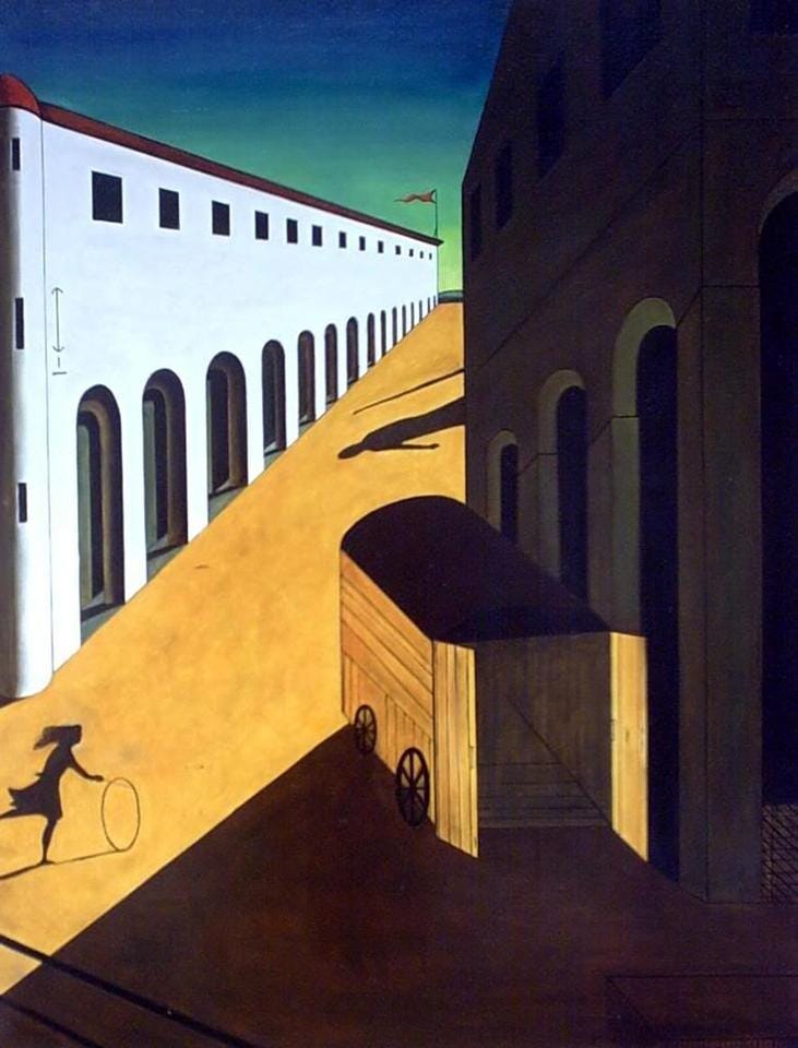 Giorgio De Chirico “Mystery And Melancholy Of A Street”