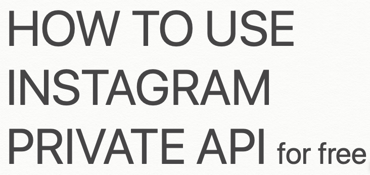 Private Api Instagram