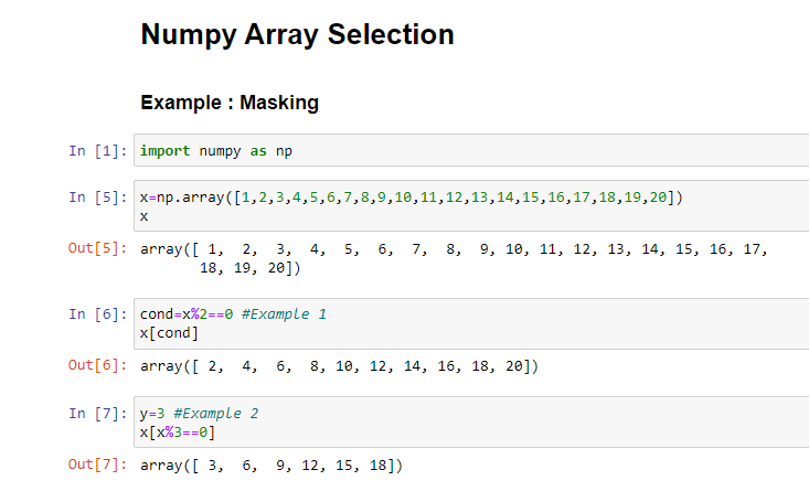 Understanding Numpy Array Selection | by Rahul Kotecha | Medium