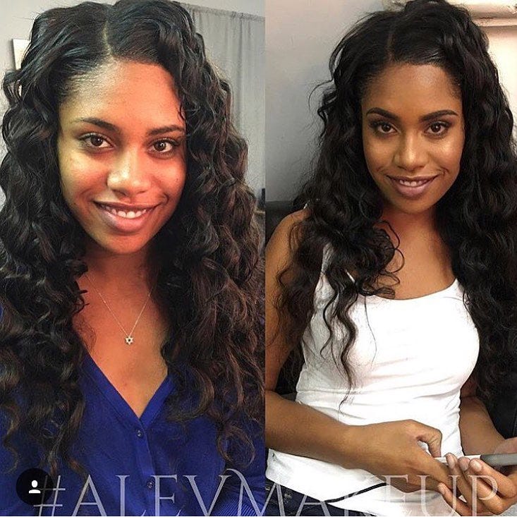 Indian Natural Curly Human Hair Weave Indian Hair Medium