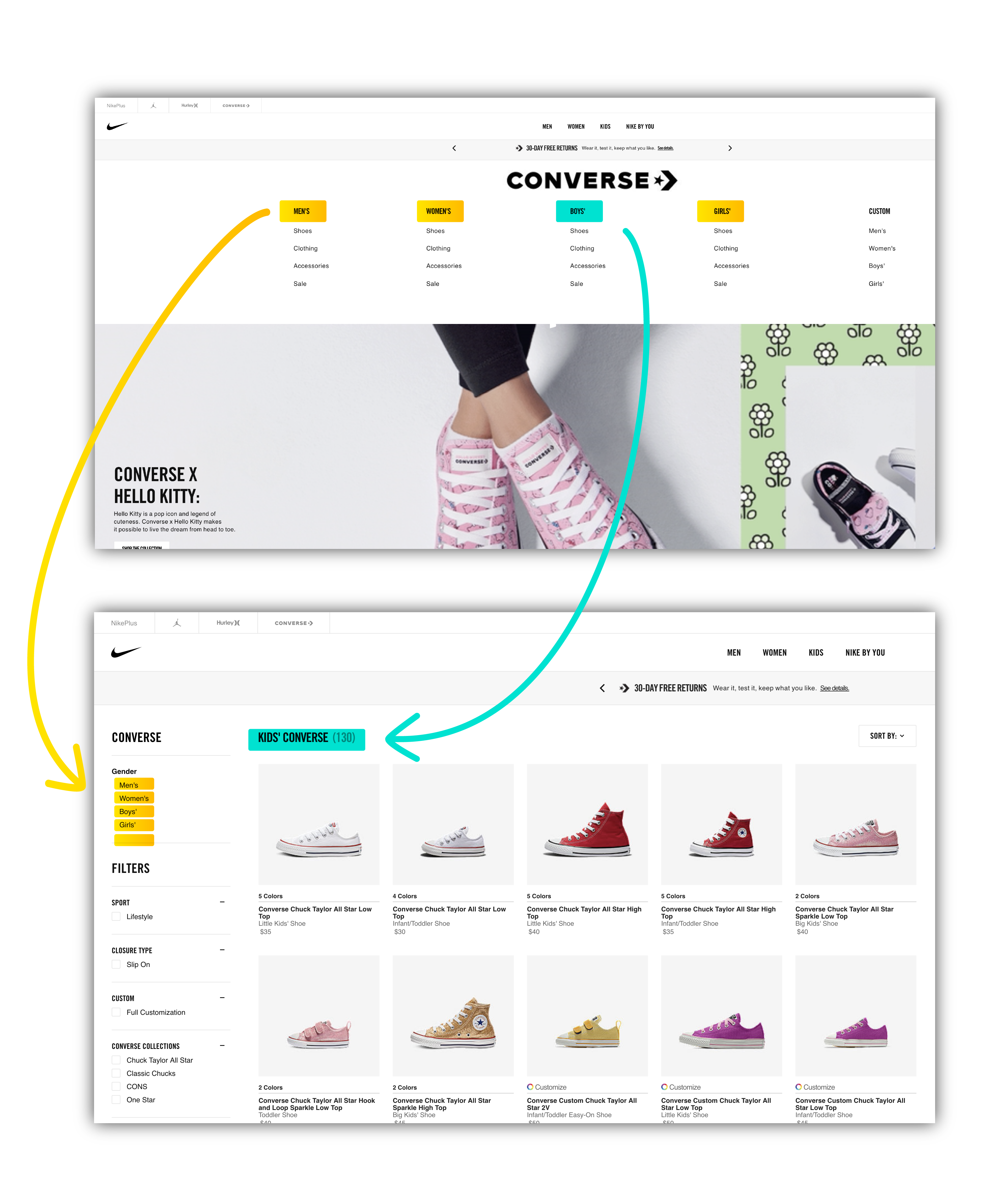 converse web page