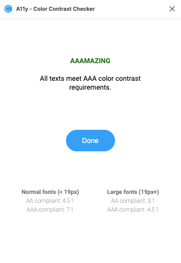 Contrast Checker - Home screen
