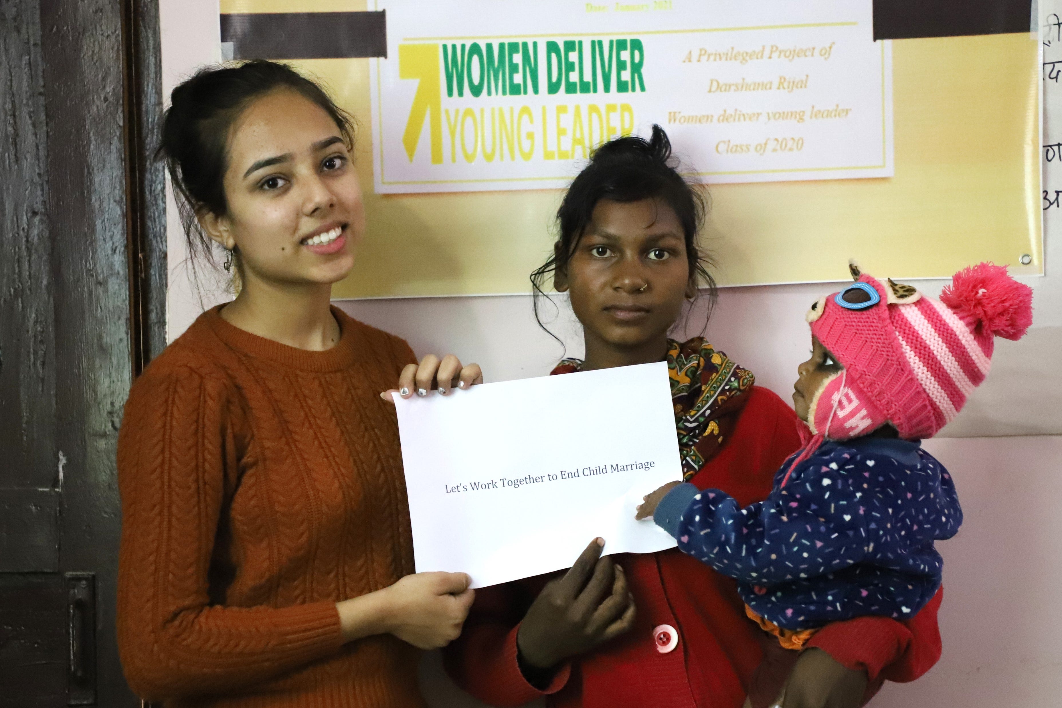 Darshana Rijal calling for an end to child marriage in Nepal.