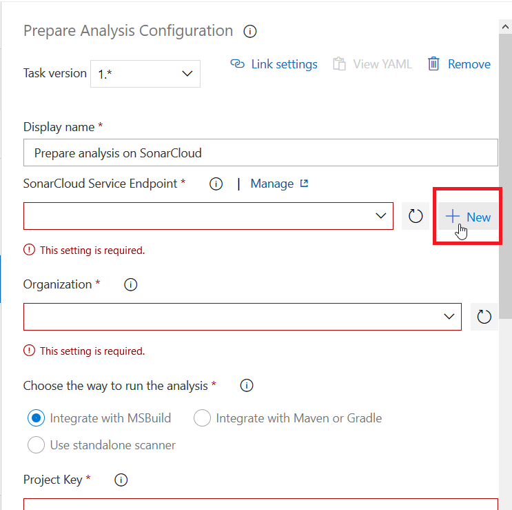 Preparing analysis configuration