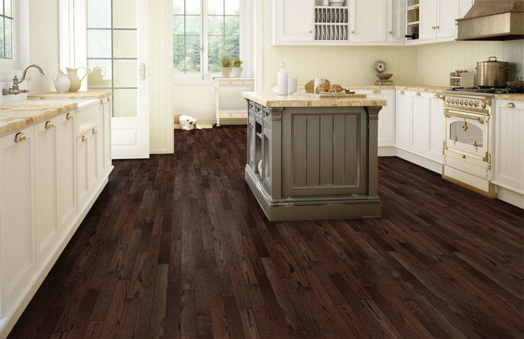 dark maple hardwood flooring