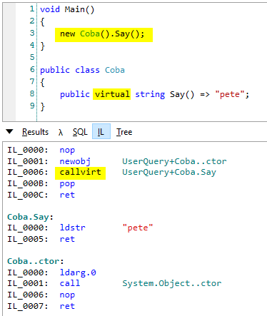 C Emits Callvirt For Non Virtual Method By Joni ジョニー Medium