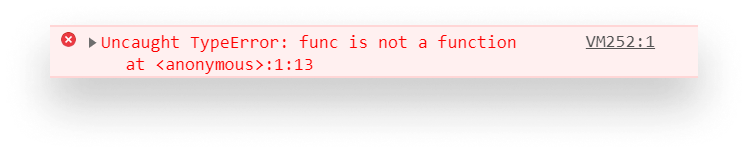 Type error being thrown for function expression