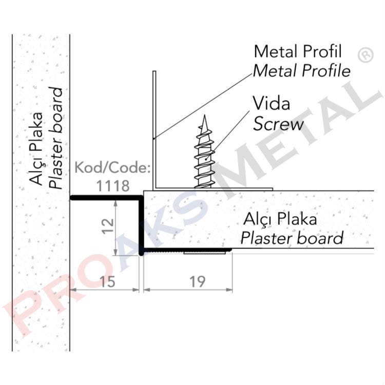 Drywall Profile Detail Fuga Suspended Ceiling Profiles
