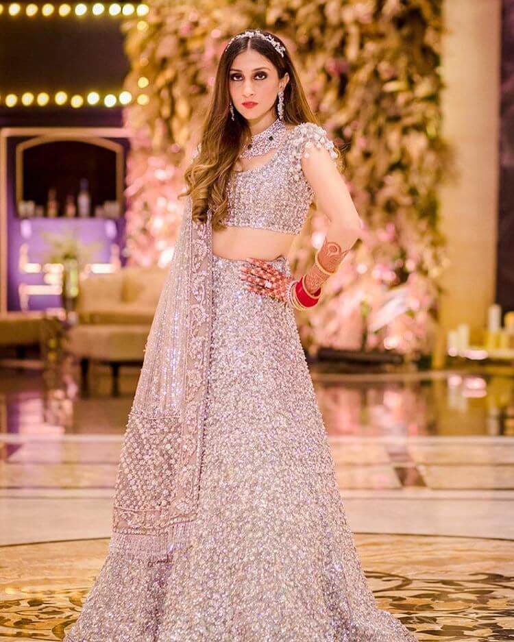 reception lehenga look