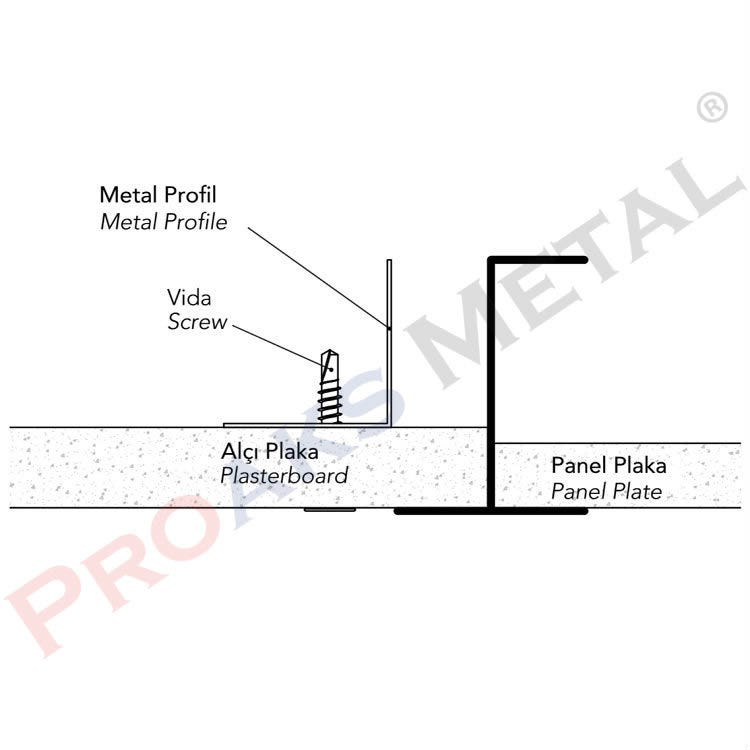 Drywall Profile Detail Fuga Suspended Ceiling Profiles