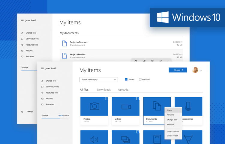 Free Windows 10 UI kit: prototype apps and software | by Justinmind
