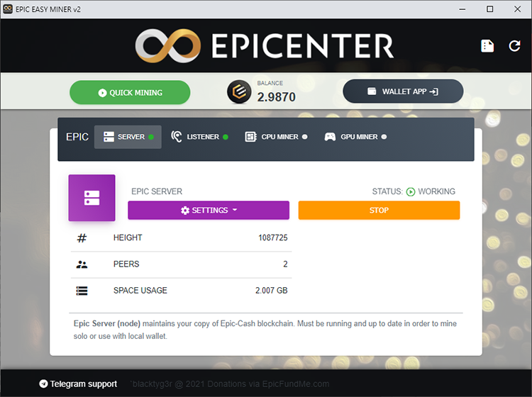 Epic Cash Easy Miner V2 0 What Is Epic Easy Miner By Blacktyger Medium