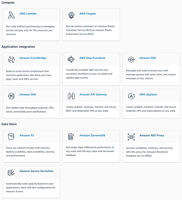 Choosing the AWS serverless stack for a prototype | CodeX