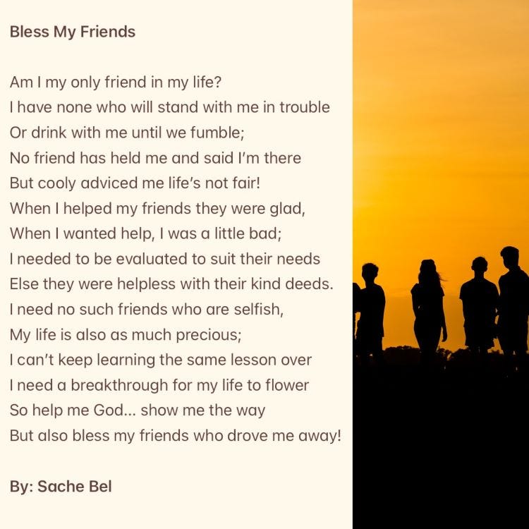 Bless My Friends (Poem) - ILLUMINATION - Medium