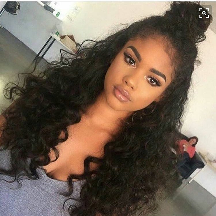 Natural Curly Hair Weave Indian Hair Medium