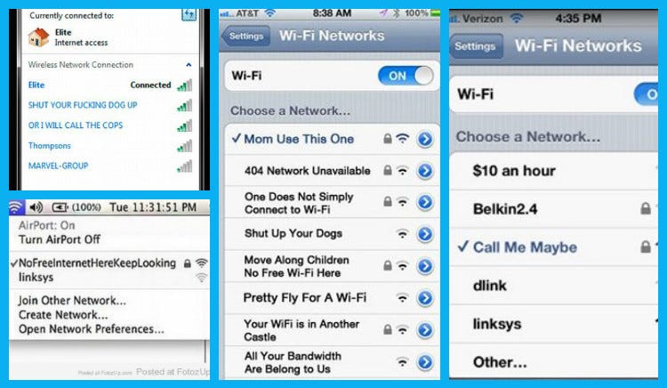 Funny WiFi Names I've Found on the WEB - Anirudh Pulikonda - Medium