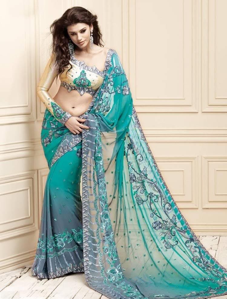 new trendy party wear sarees