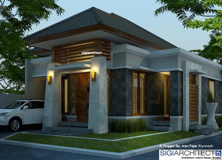 Desain Rumah Pintu Depan Menghadap Samping