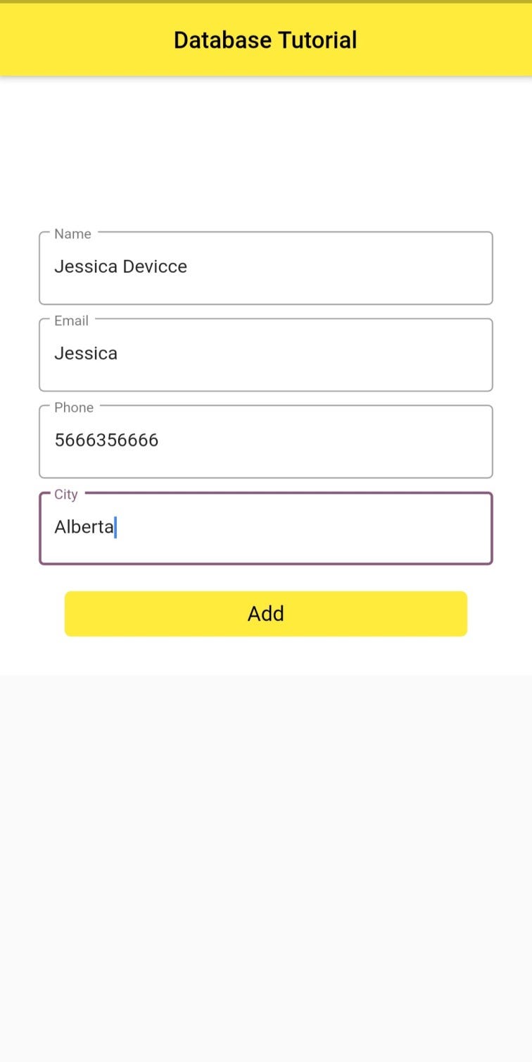 Flutter Database SQFlite Create Table and save data into table | by ...