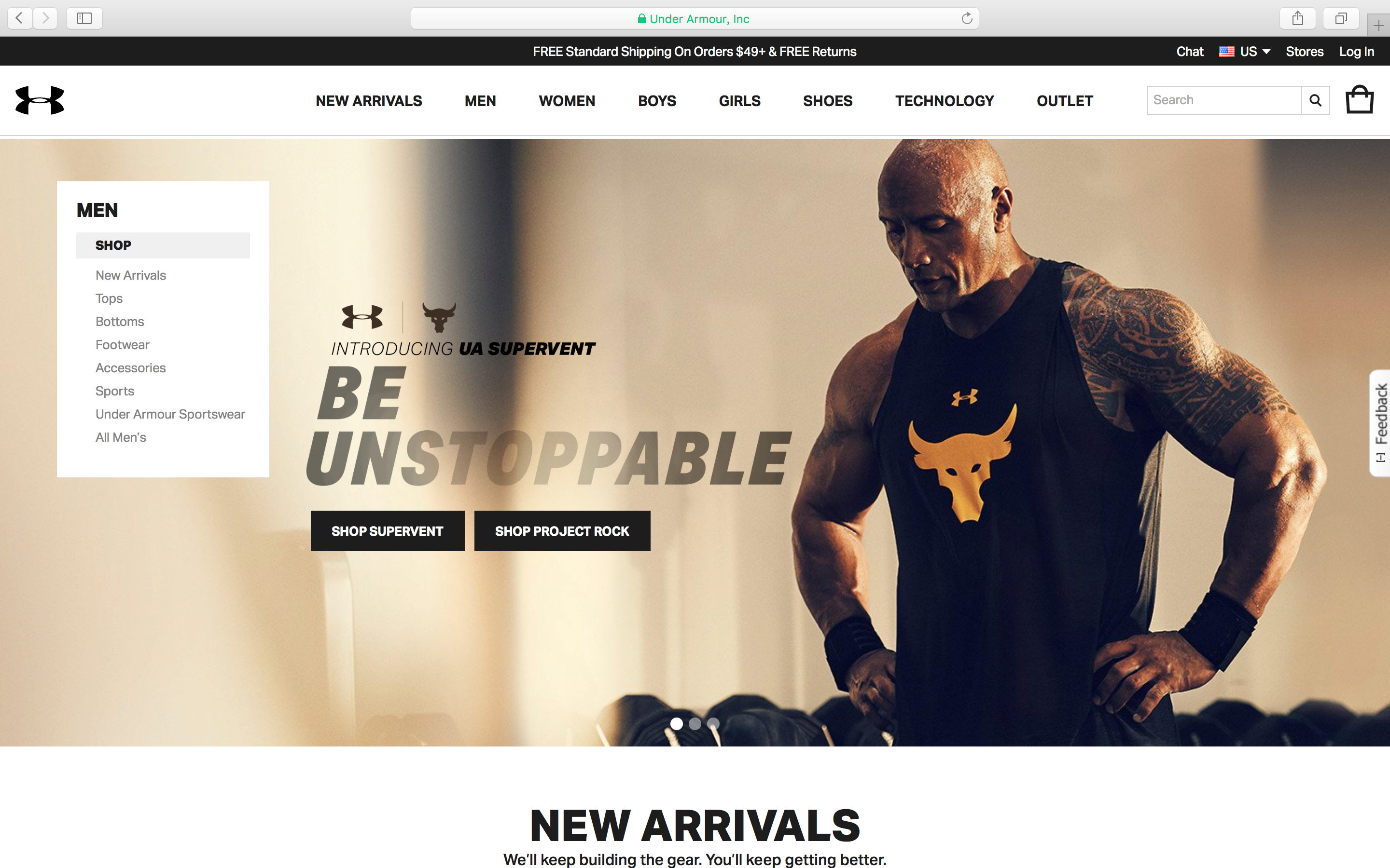 obvio Hollywood Preferencia under armour corporate website