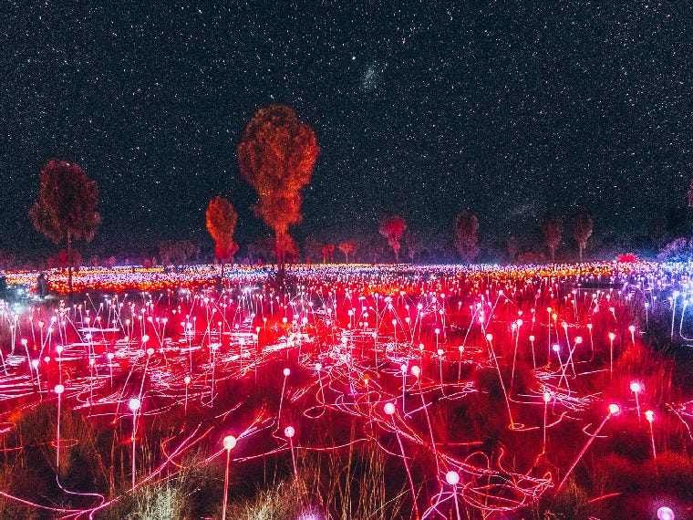 Field of Light — Shedding Light on The Beauty of Outback Australia | by The  One Hit Wander | Medium